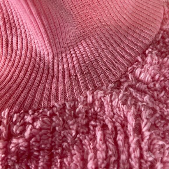 Vintage 80s 90s Bubblegum Pink Chenille Jumpsuit S/M/L Leisure Life terrycloth - Picture 8 of 15